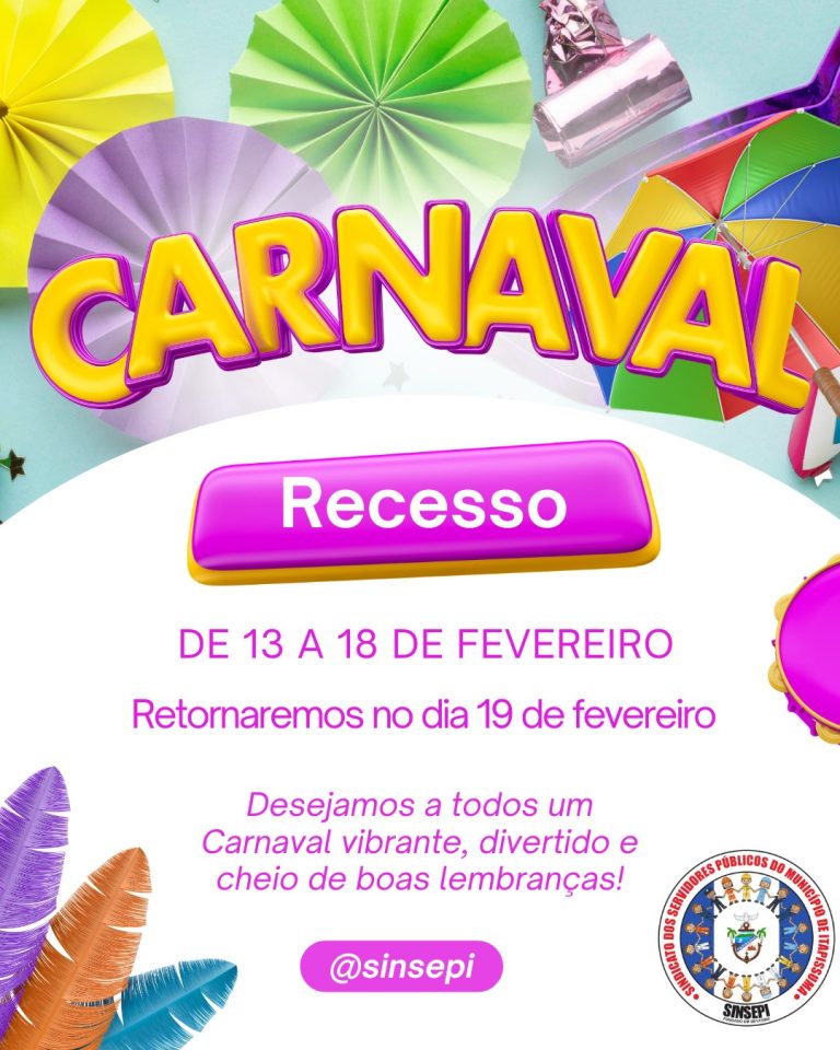 Recesso de Carnaval 2026